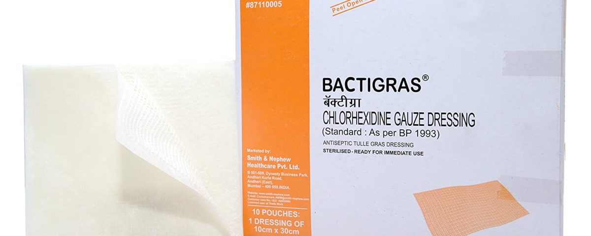 Buy Bactigras Chlorhexidine Gauze Dressing 10 cm x 30 cm Online | Flipkart  Health+